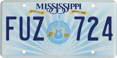 MS license plate FUZ724