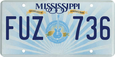 MS license plate FUZ736