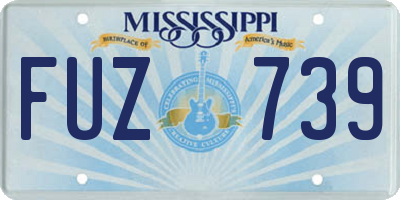 MS license plate FUZ739