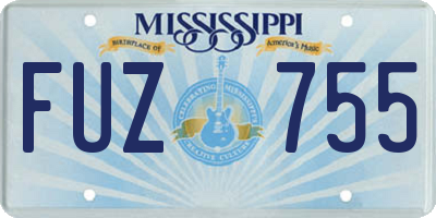 MS license plate FUZ755