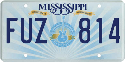 MS license plate FUZ814
