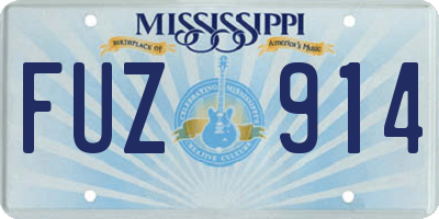 MS license plate FUZ914