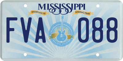 MS license plate FVA088