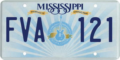MS license plate FVA121