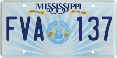 MS license plate FVA137