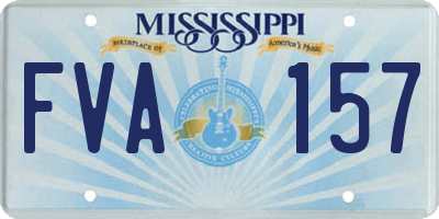 MS license plate FVA157