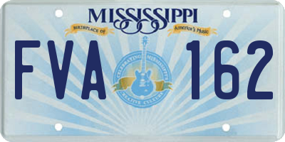 MS license plate FVA162