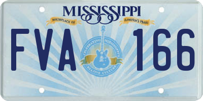 MS license plate FVA166