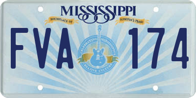 MS license plate FVA174