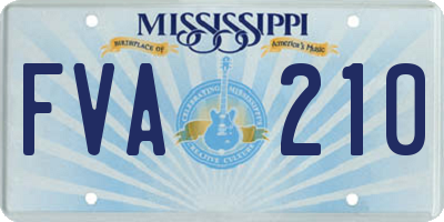 MS license plate FVA210