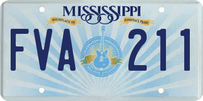 MS license plate FVA211