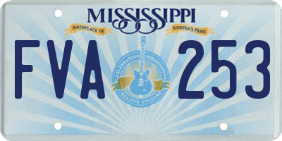 MS license plate FVA253