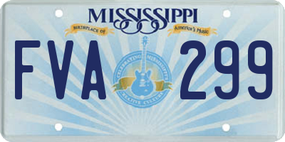 MS license plate FVA299