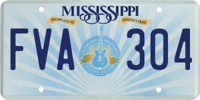 MS license plate FVA304