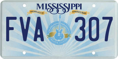 MS license plate FVA307