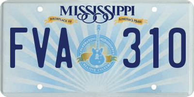 MS license plate FVA310