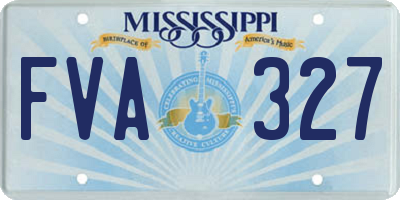 MS license plate FVA327