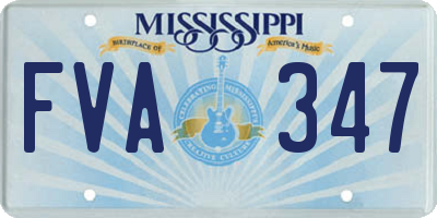 MS license plate FVA347
