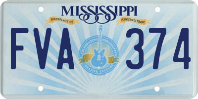 MS license plate FVA374