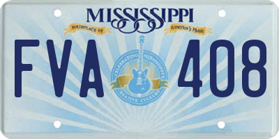 MS license plate FVA408