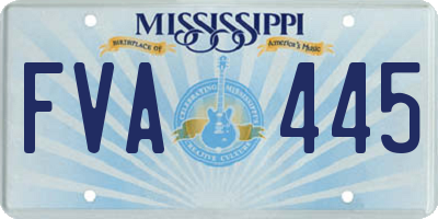 MS license plate FVA445