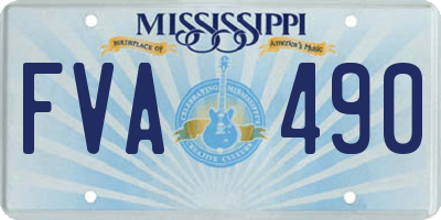 MS license plate FVA490