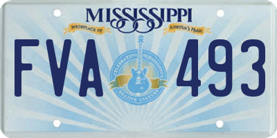 MS license plate FVA493