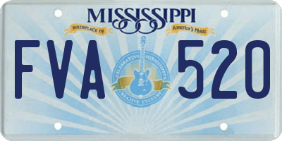 MS license plate FVA520