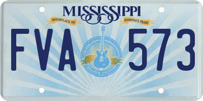 MS license plate FVA573