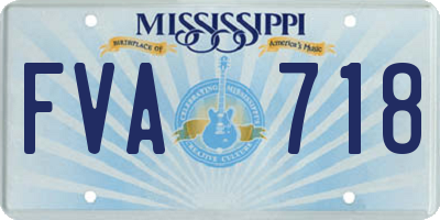MS license plate FVA718