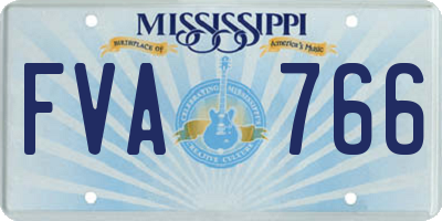 MS license plate FVA766