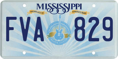 MS license plate FVA829