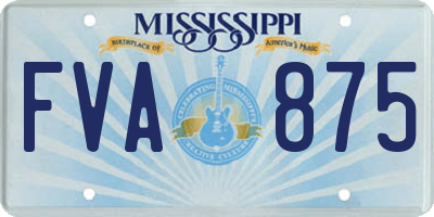 MS license plate FVA875