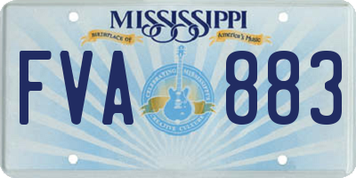 MS license plate FVA883