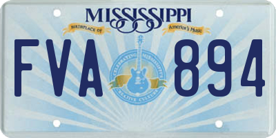 MS license plate FVA894