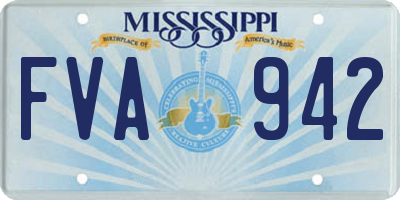 MS license plate FVA942