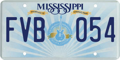 MS license plate FVB054