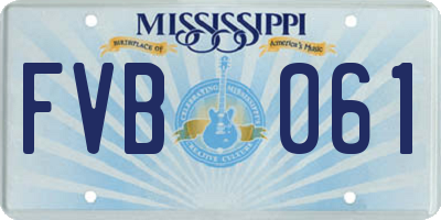 MS license plate FVB061