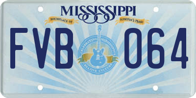 MS license plate FVB064