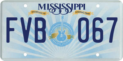 MS license plate FVB067