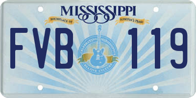 MS license plate FVB119