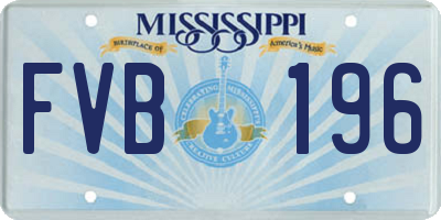 MS license plate FVB196