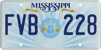 MS license plate FVB228