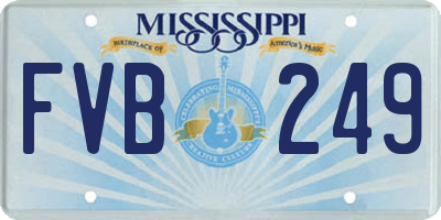 MS license plate FVB249