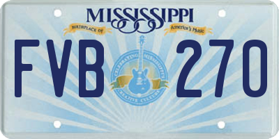 MS license plate FVB270