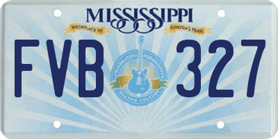 MS license plate FVB327