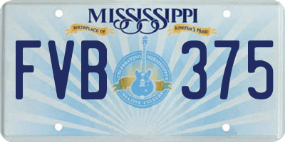 MS license plate FVB375