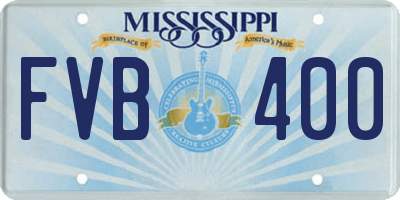 MS license plate FVB400