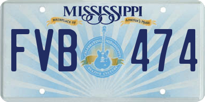 MS license plate FVB474