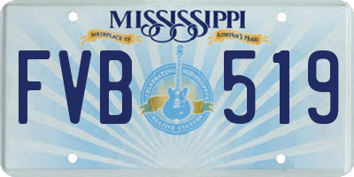 MS license plate FVB519